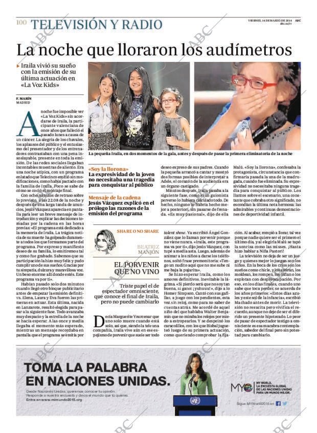 ABC MADRID 14-03-2014 página 100