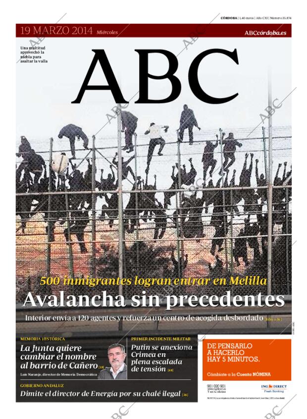 ABC CORDOBA 19-03-2014 página 1