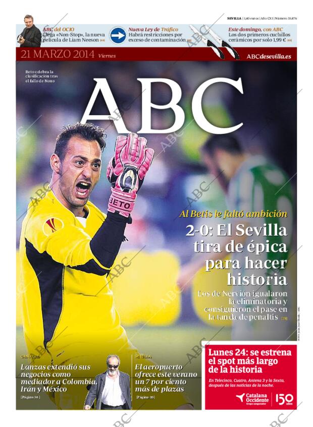 ABC SEVILLA 21-03-2014 página 1