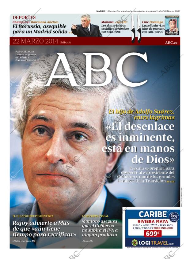 ABC MADRID 22-03-2014 página 1