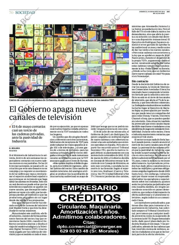 ABC MADRID 30-03-2014 página 70