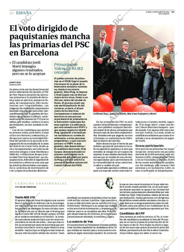ABC MADRID 31-03-2014 página 20