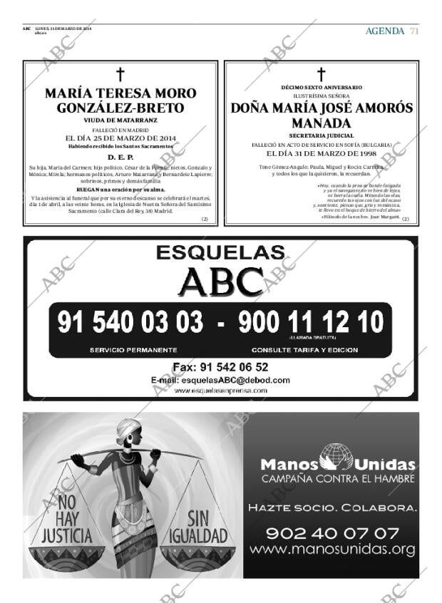 ABC MADRID 31-03-2014 página 71