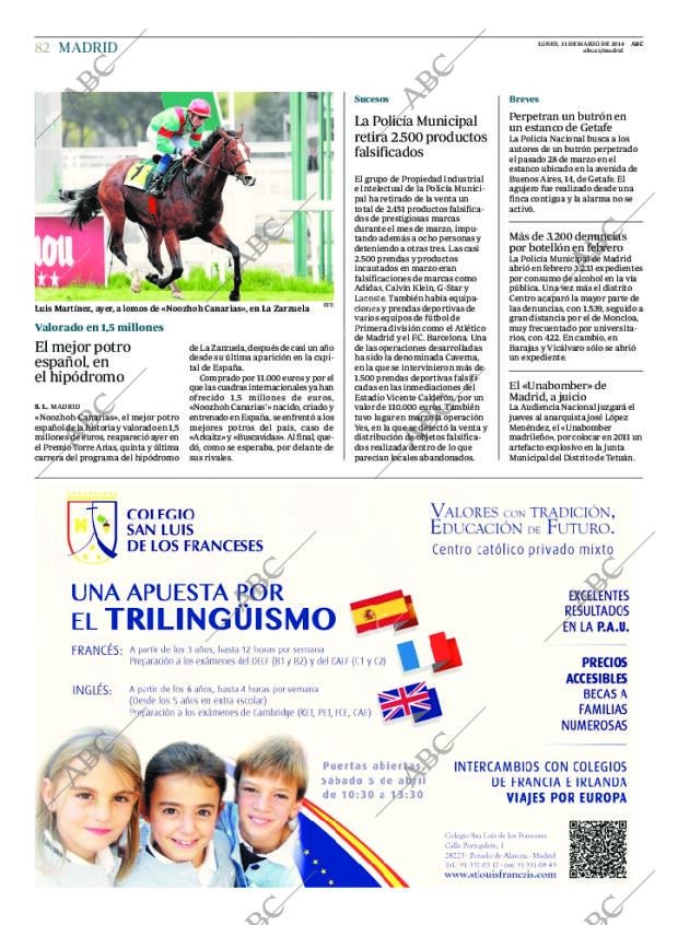 ABC MADRID 31-03-2014 página 82