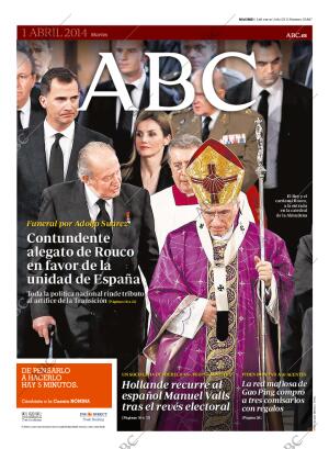 ABC MADRID 01-04-2014 página 1