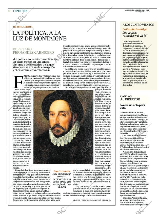 ABC MADRID 01-04-2014 página 16
