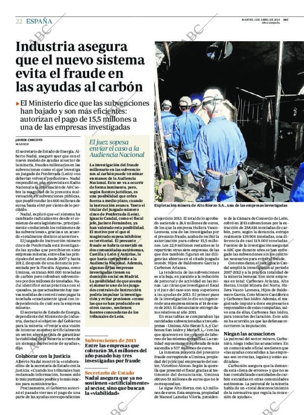 ABC MADRID 01-04-2014 página 22
