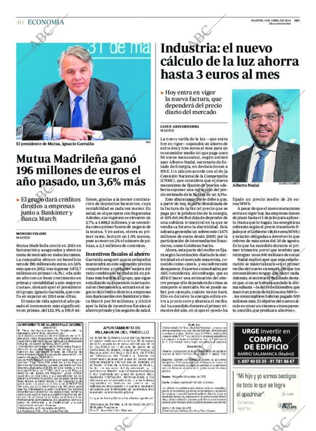 ABC MADRID 01-04-2014 página 40