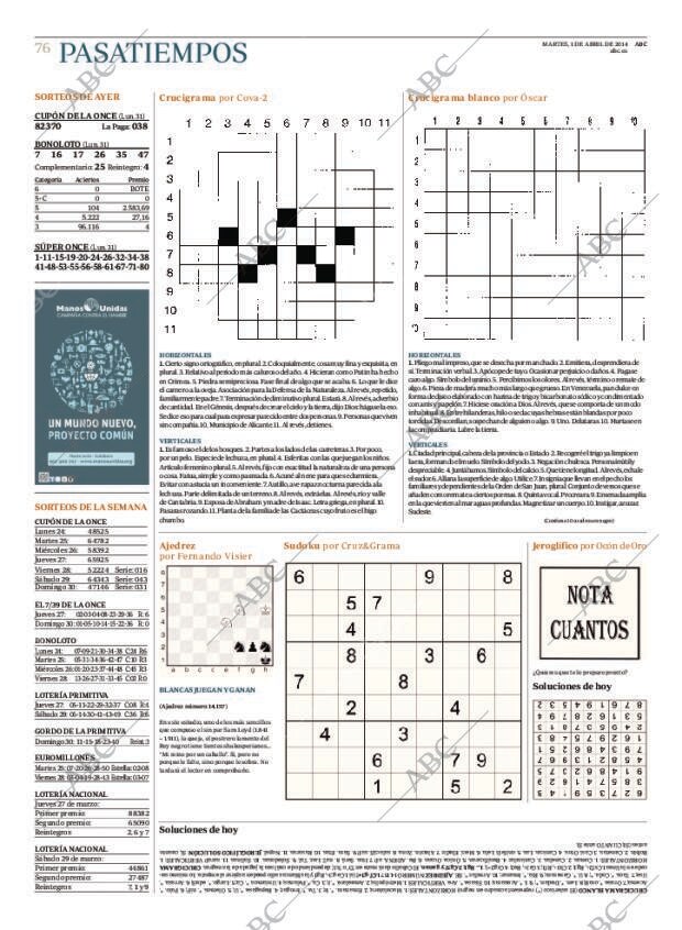 ABC MADRID 01-04-2014 página 84