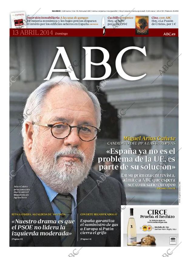 ABC MADRID 13-04-2014 página 1