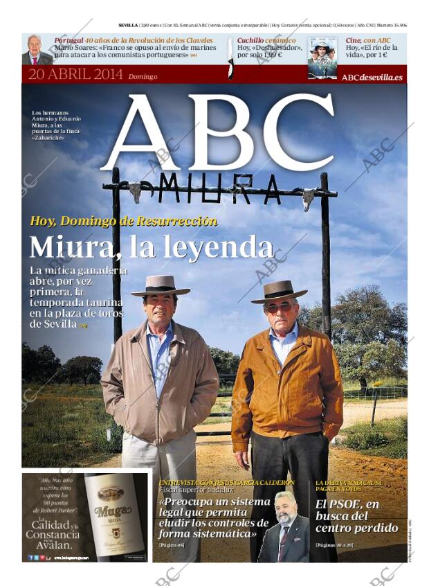 ABC SEVILLA 20-04-2014 página 1