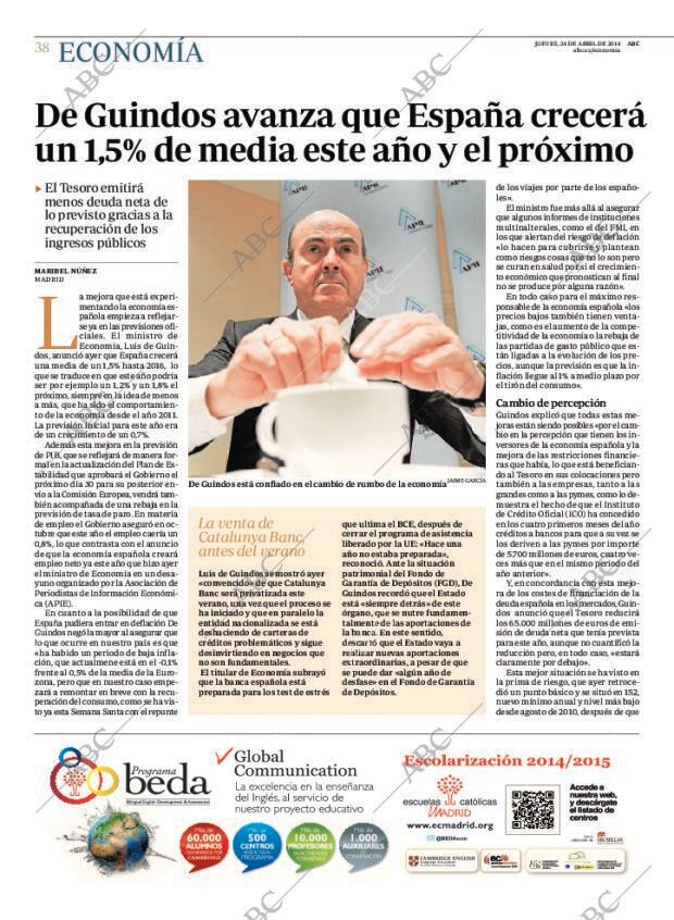 ABC MADRID 24-04-2014 página 38