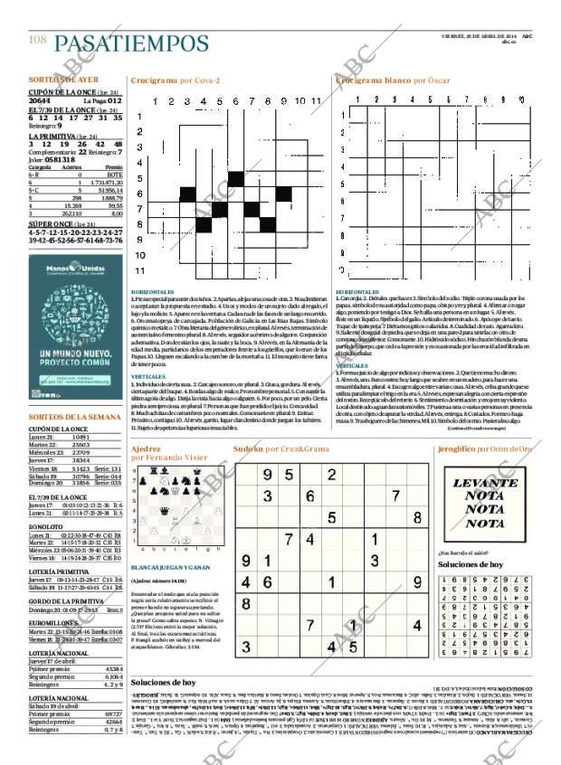 ABC MADRID 25-04-2014 página 108