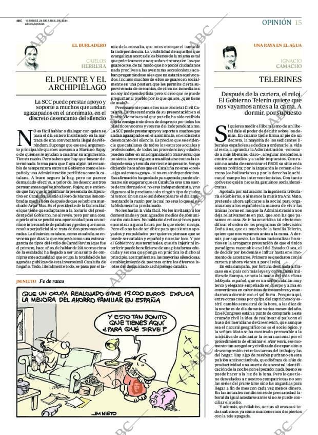 ABC MADRID 25-04-2014 página 15