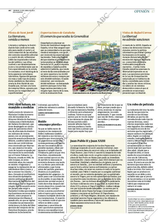 ABC MADRID 25-04-2014 página 17