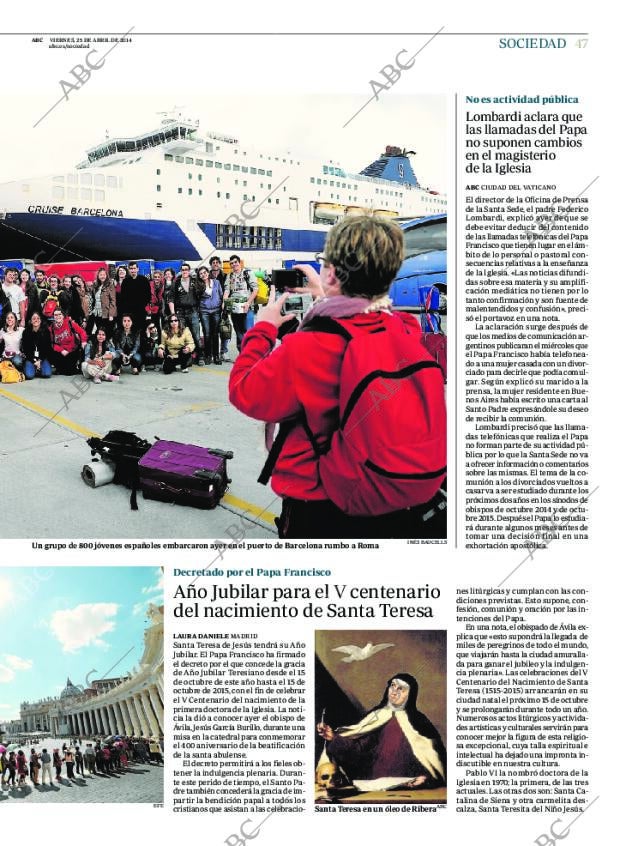 ABC MADRID 25-04-2014 página 47