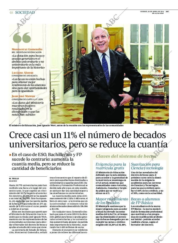 ABC MADRID 25-04-2014 página 48
