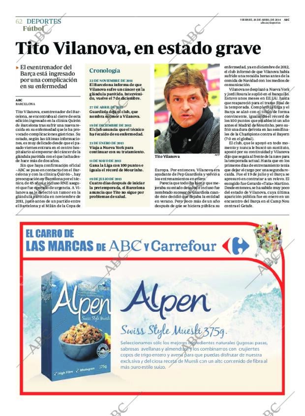 ABC MADRID 25-04-2014 página 62