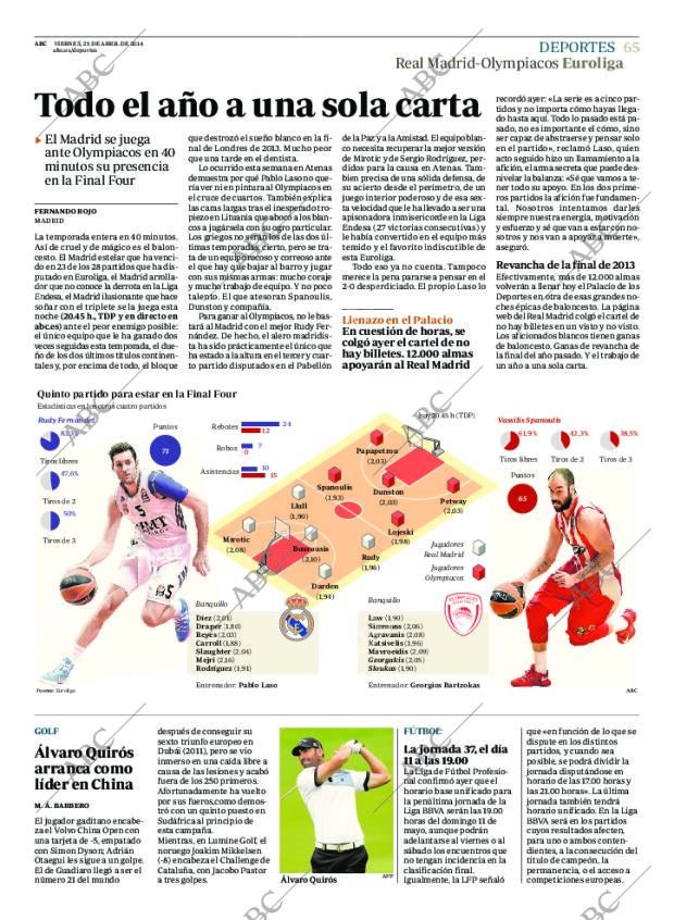 ABC MADRID 25-04-2014 página 65