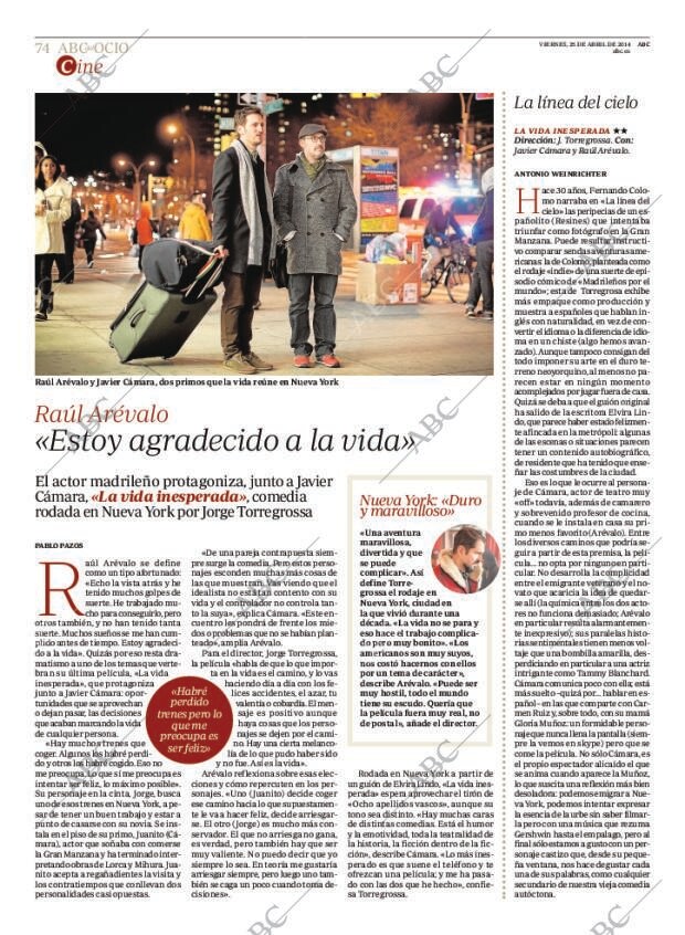 ABC MADRID 25-04-2014 página 74