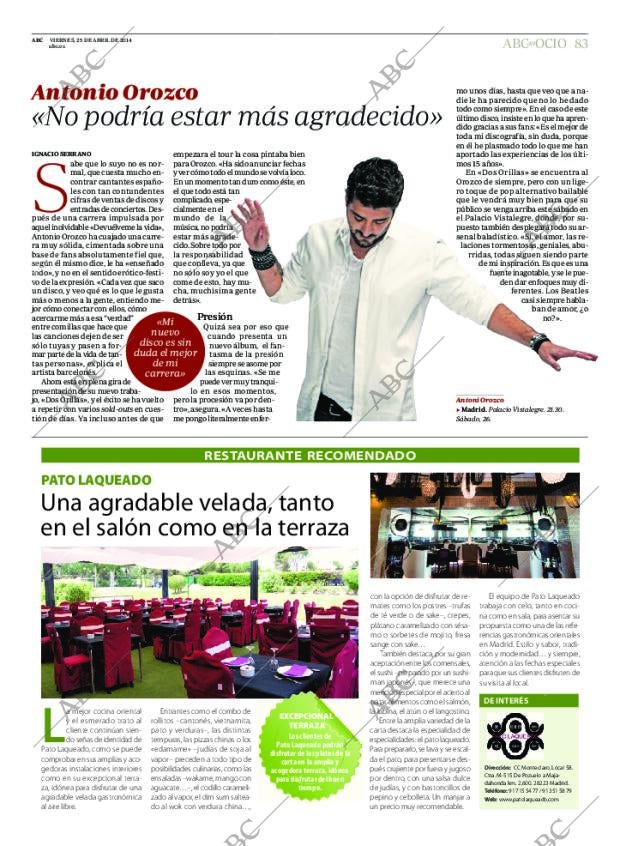 ABC MADRID 25-04-2014 página 83