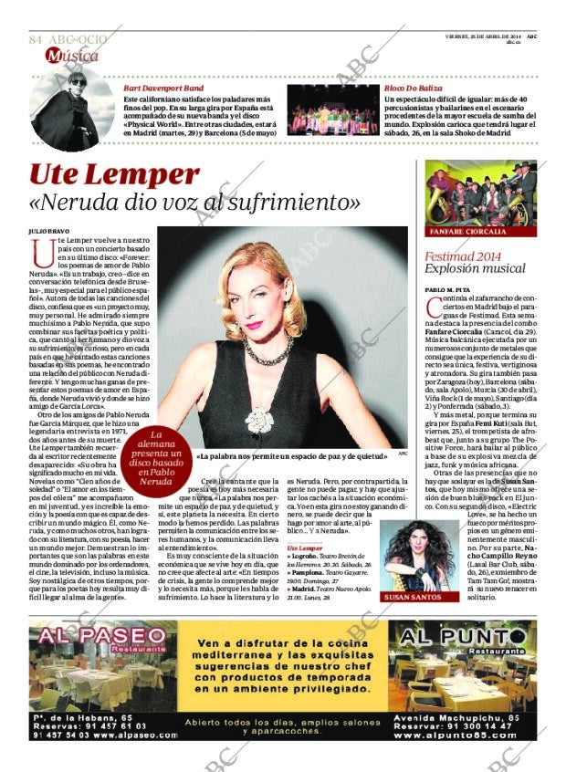 ABC MADRID 25-04-2014 página 84