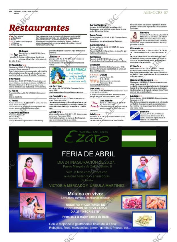 ABC MADRID 25-04-2014 página 87