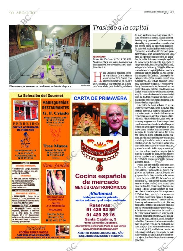 ABC MADRID 25-04-2014 página 90