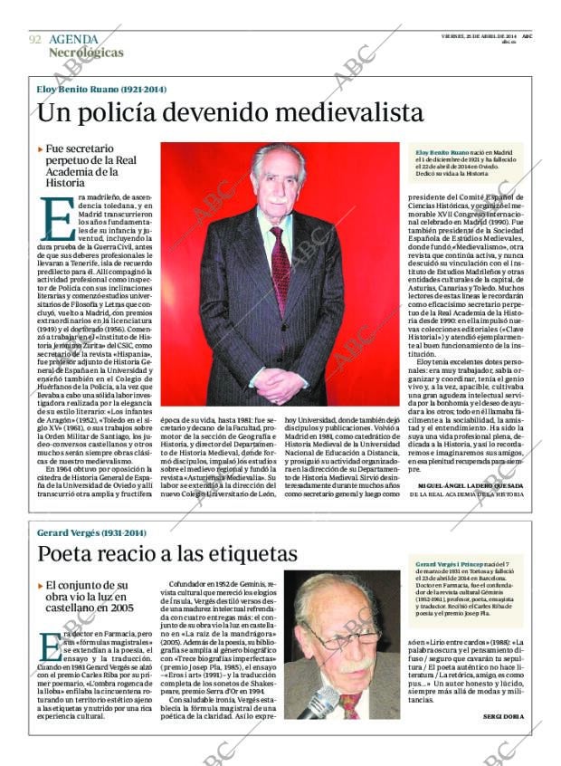 ABC MADRID 25-04-2014 página 92