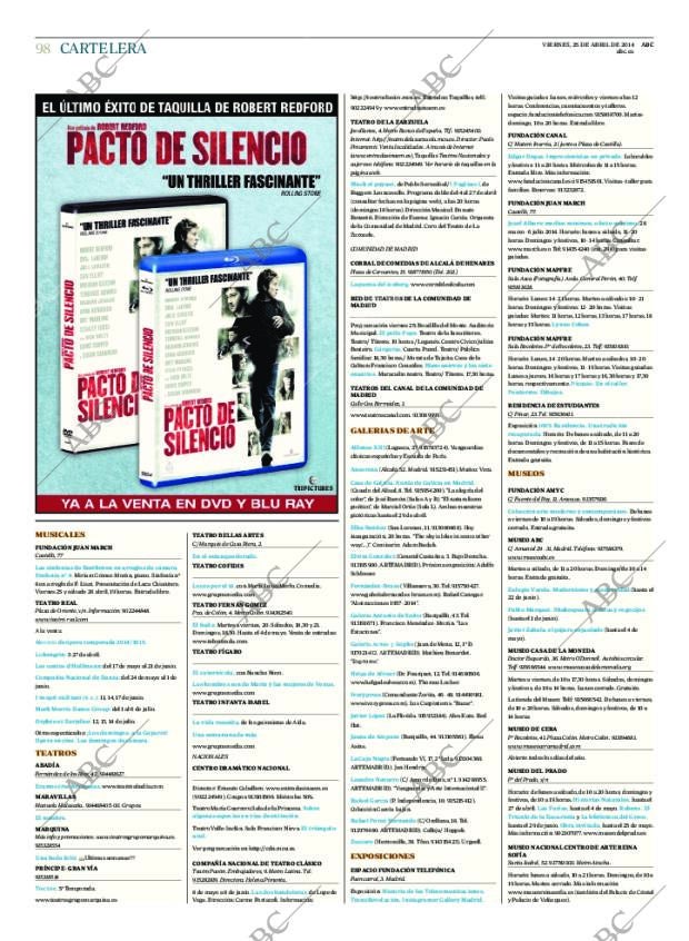ABC MADRID 25-04-2014 página 98