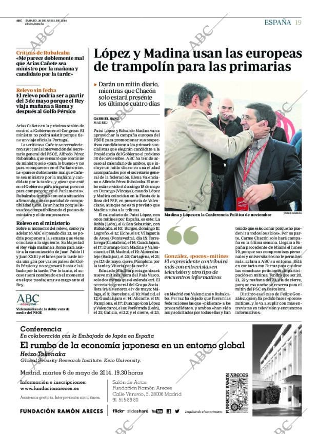 ABC MADRID 26-04-2014 página 19