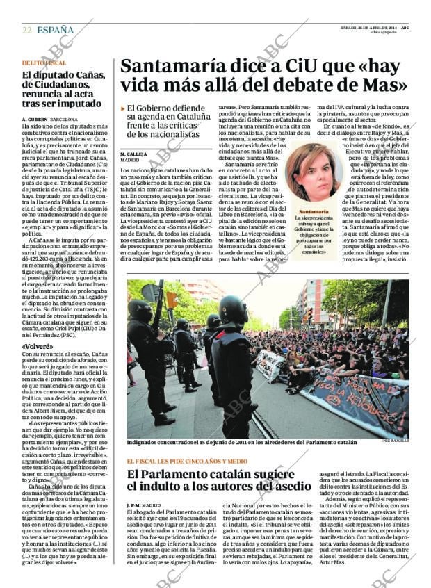 ABC MADRID 26-04-2014 página 22