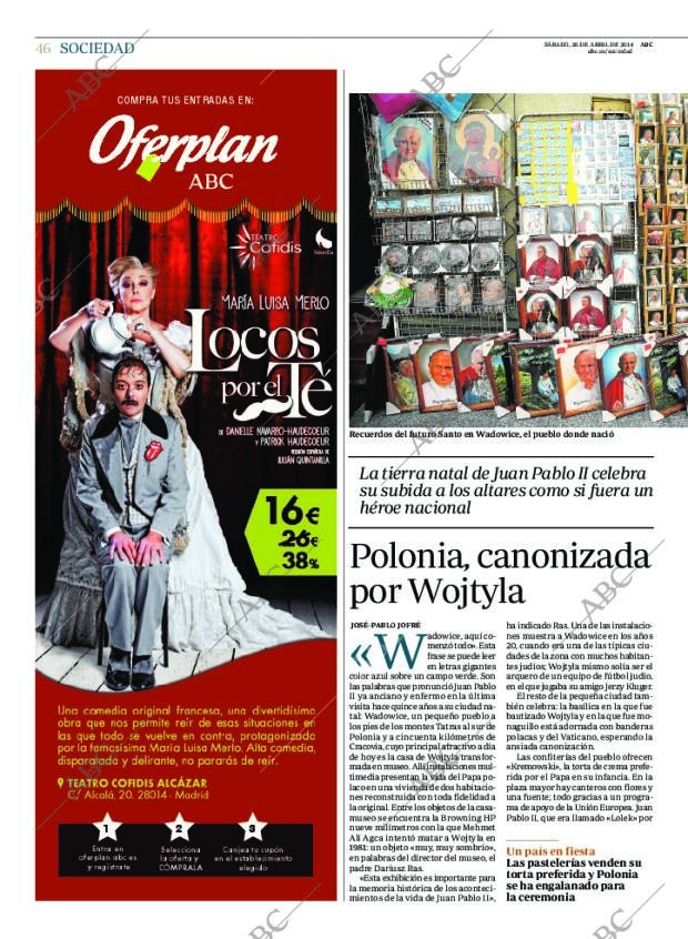 ABC MADRID 26-04-2014 página 46