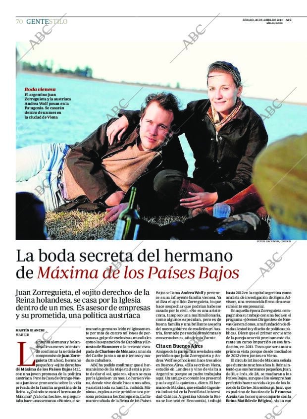 ABC MADRID 26-04-2014 página 70