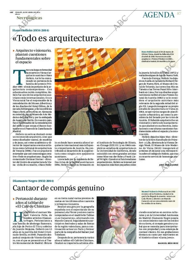ABC MADRID 26-04-2014 página 87