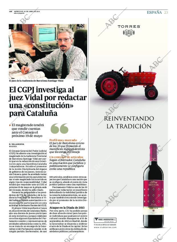 ABC MADRID 30-04-2014 página 23