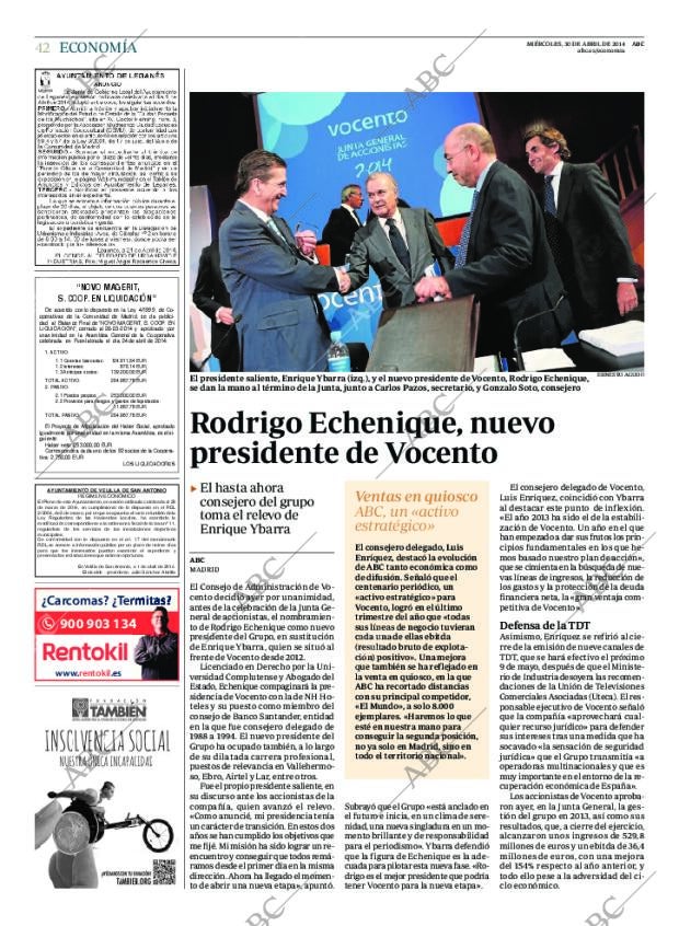 ABC MADRID 30-04-2014 página 42
