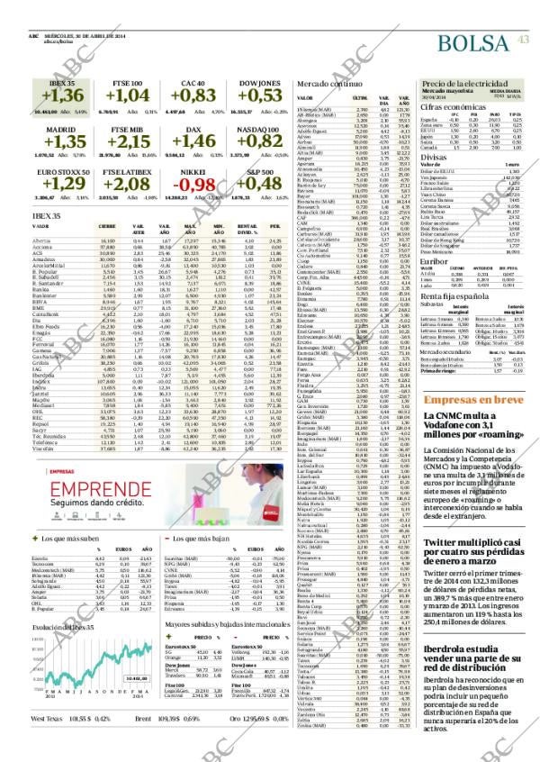 ABC MADRID 30-04-2014 página 43