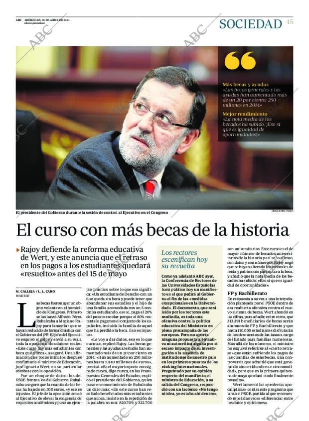 ABC MADRID 30-04-2014 página 45
