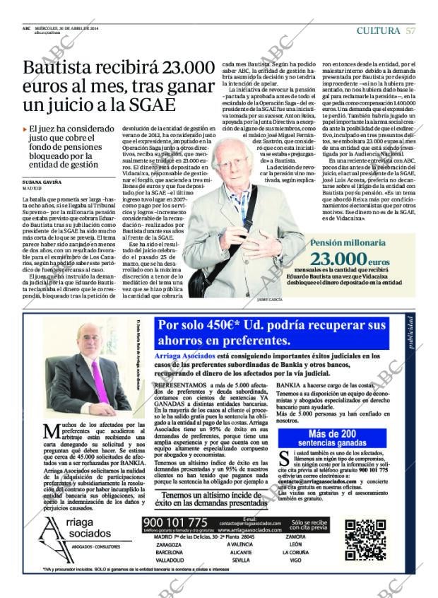 ABC MADRID 30-04-2014 página 57