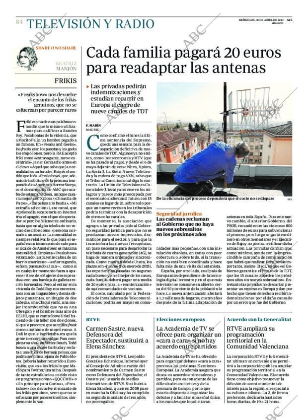 ABC MADRID 30-04-2014 página 84