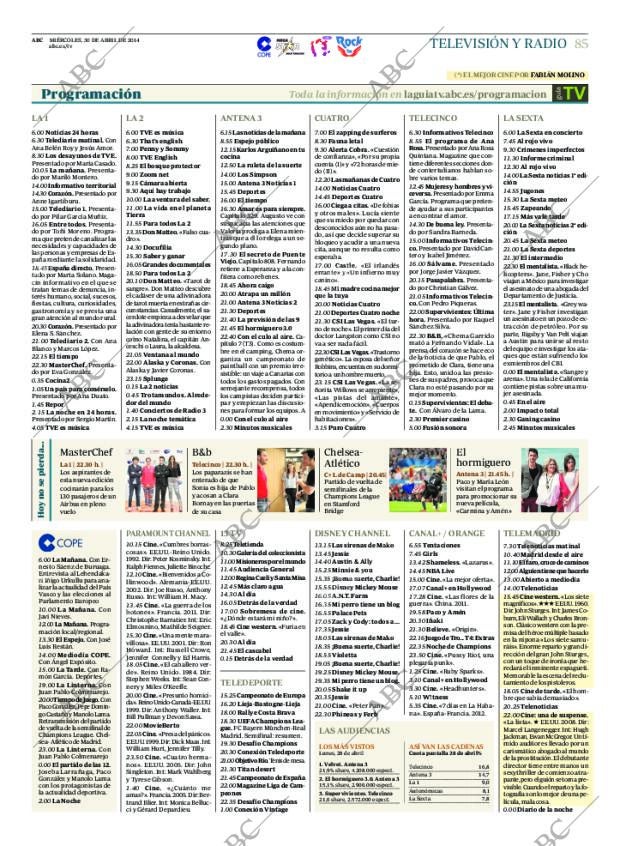 ABC MADRID 30-04-2014 página 85