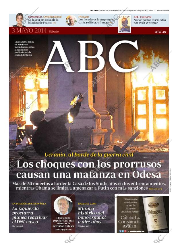 ABC MADRID 03-05-2014 página 1