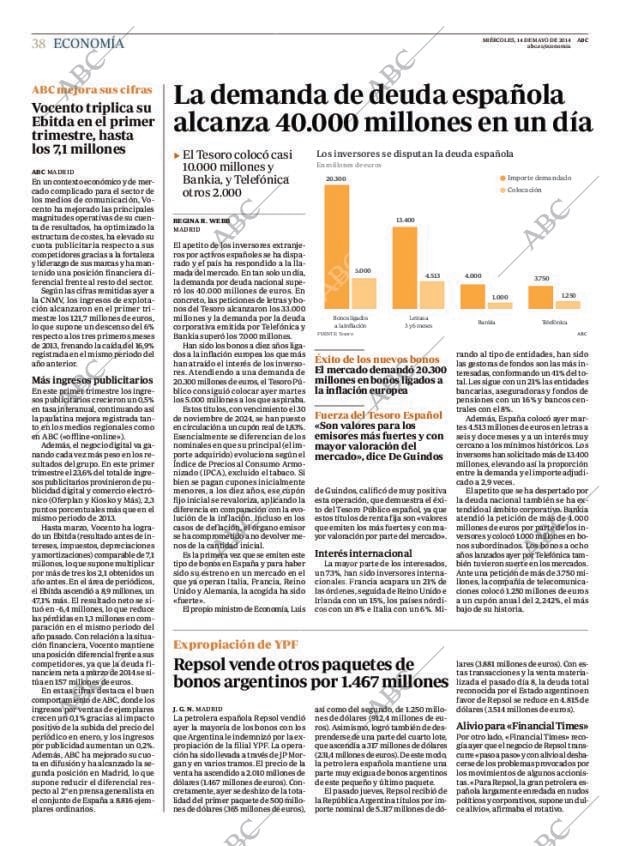ABC MADRID 14-05-2014 página 38
