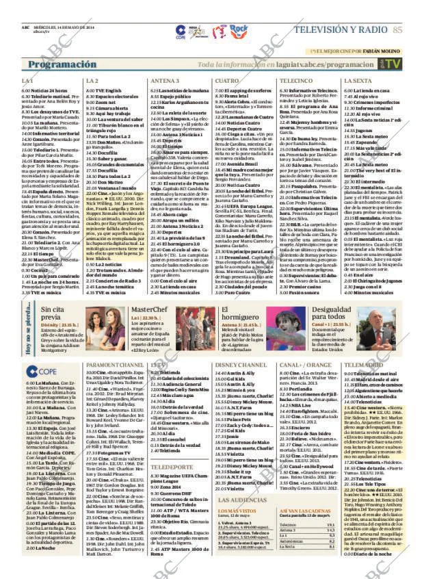 ABC MADRID 14-05-2014 página 85