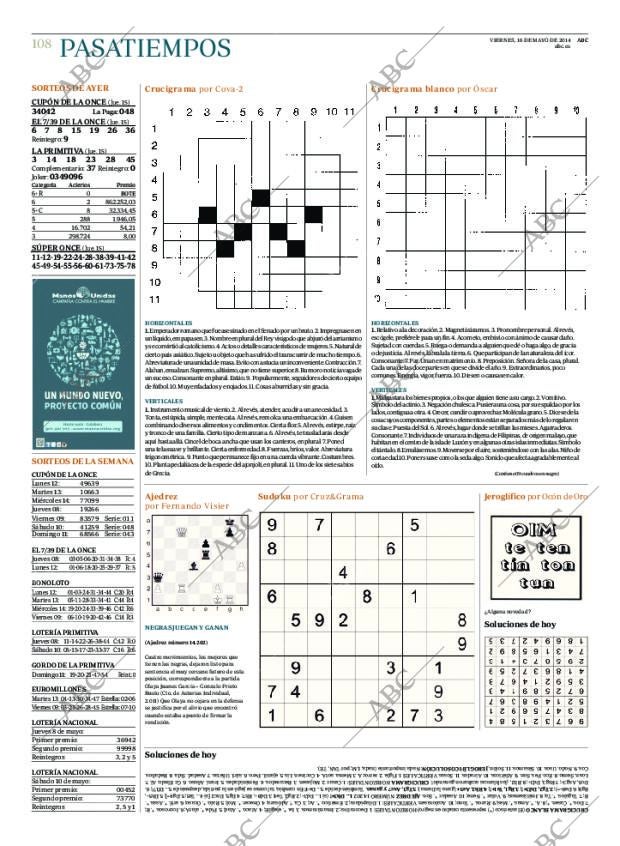 ABC MADRID 16-05-2014 página 108
