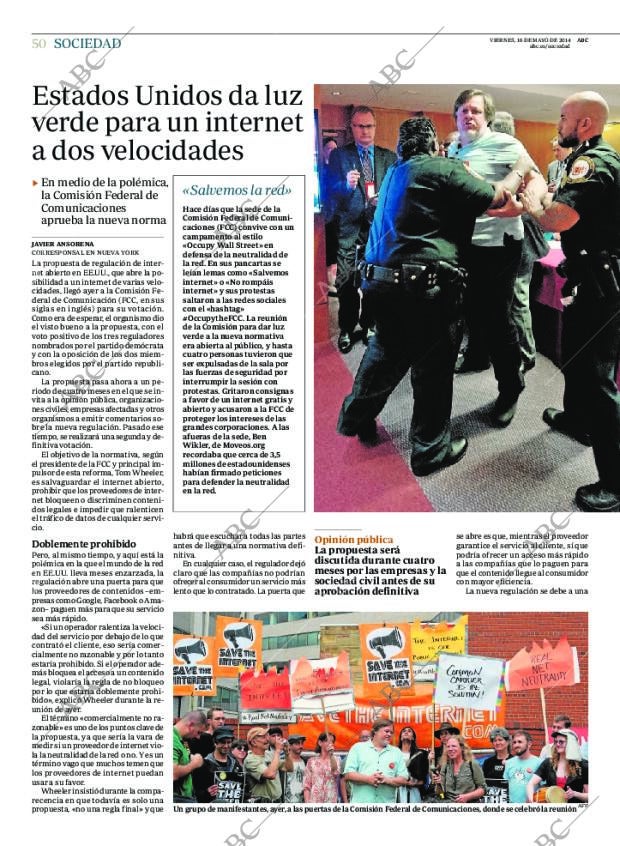 ABC MADRID 16-05-2014 página 50