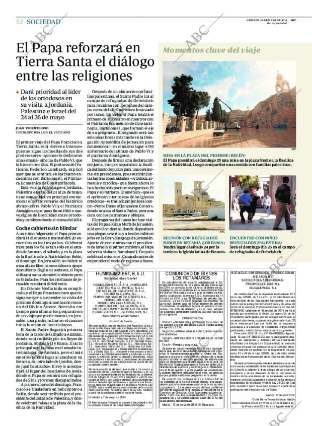 ABC MADRID 16-05-2014 página 52