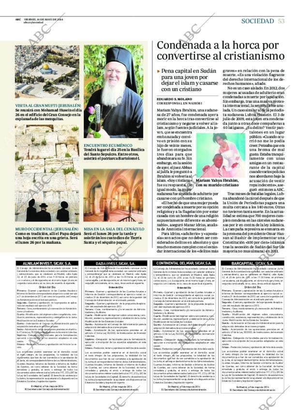 ABC MADRID 16-05-2014 página 53