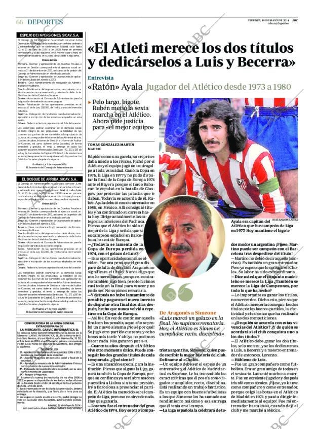 ABC MADRID 16-05-2014 página 66
